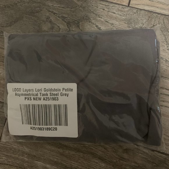 NWT LOGO LAYERS ASYMMETRICAL STEEL GREY TANK PXS - Picture 5 of 6